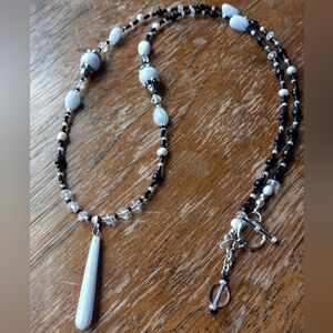 Handmade Blue Lace Agate Crystal Beaded Necklace!!!!!